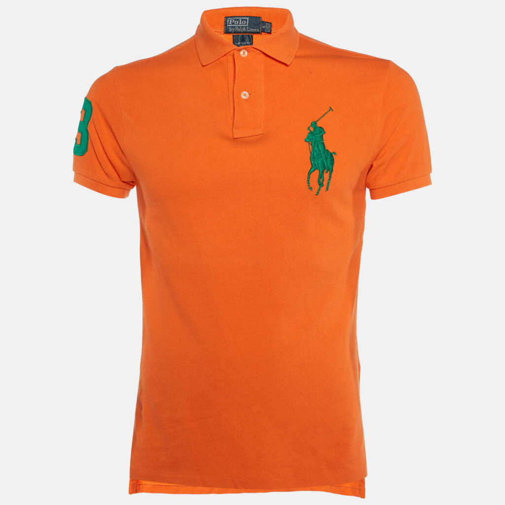 luxury-men-polo-ralph-lauren-used-clothes-p1144762-001 Polo Ralph Lauren Orange Cotton Custom Fit Polo T-Shirt S