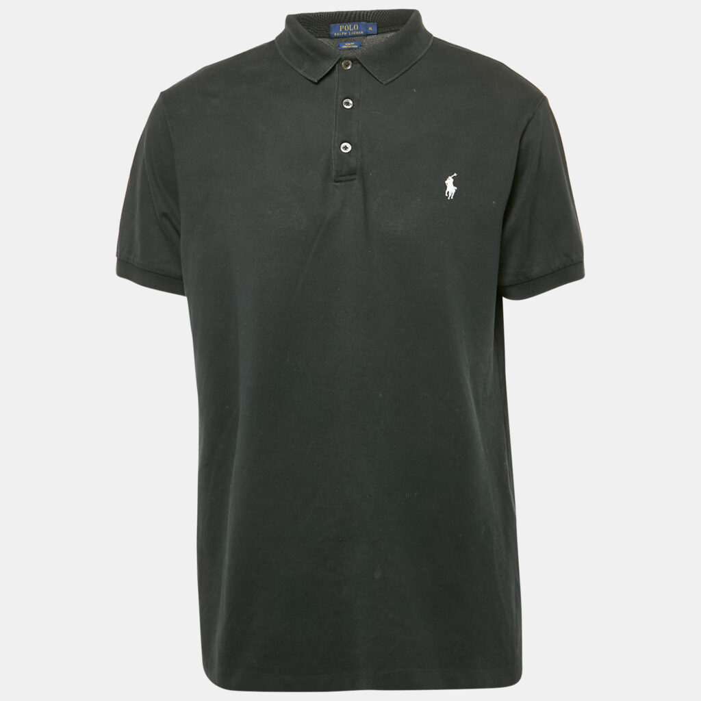 Polo Ralph Lauren Black Cotton Slim Fit Polo T-Shirt XL