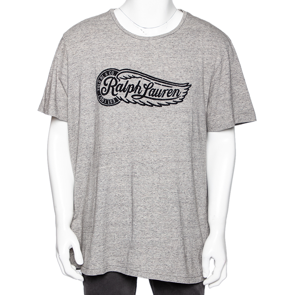 luxury-men-polo-ralph-lauren-used-clothes-p580803-011-2 Polo Ralph Lauren Grey Cotton Custom Slim Fit T-Shirt XXL