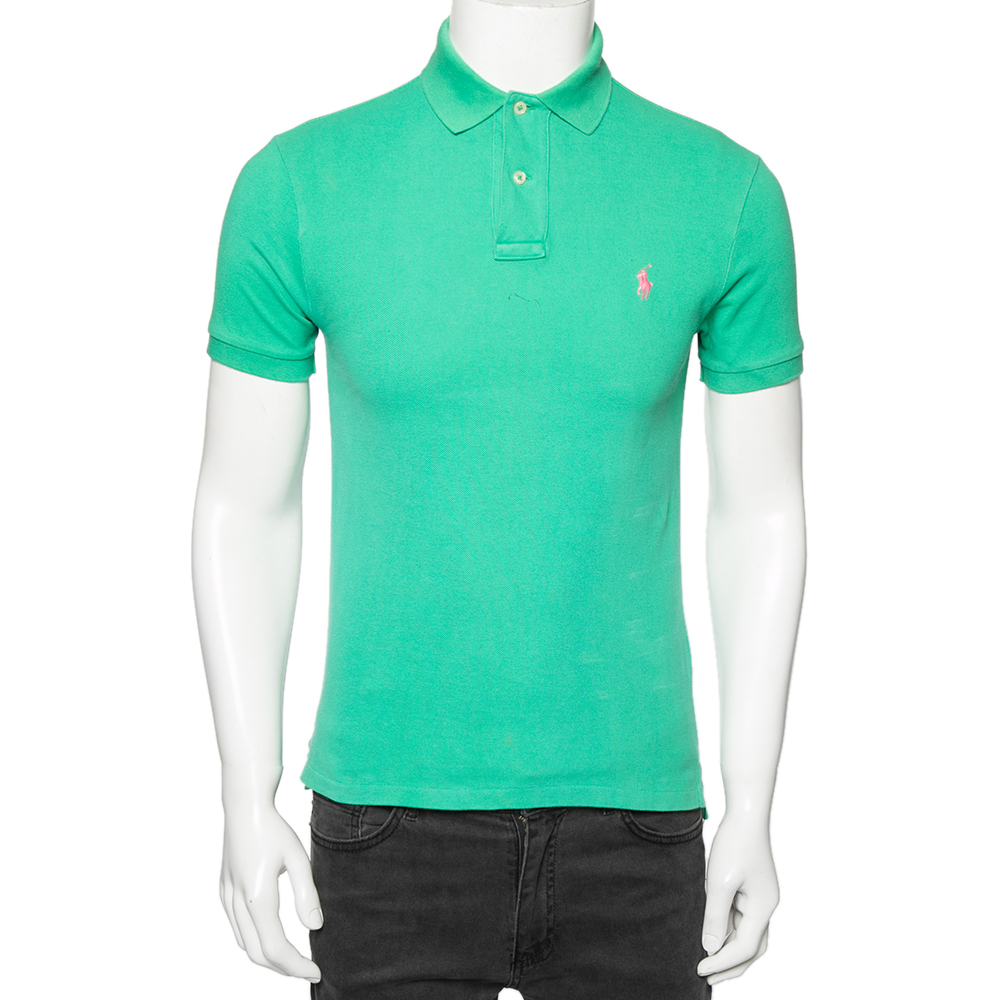 luxury-men-polo-ralph-lauren-used-clothes-p620304-004-2 Polo Ralph Lauren Green Cotton Polo T-Shirt S