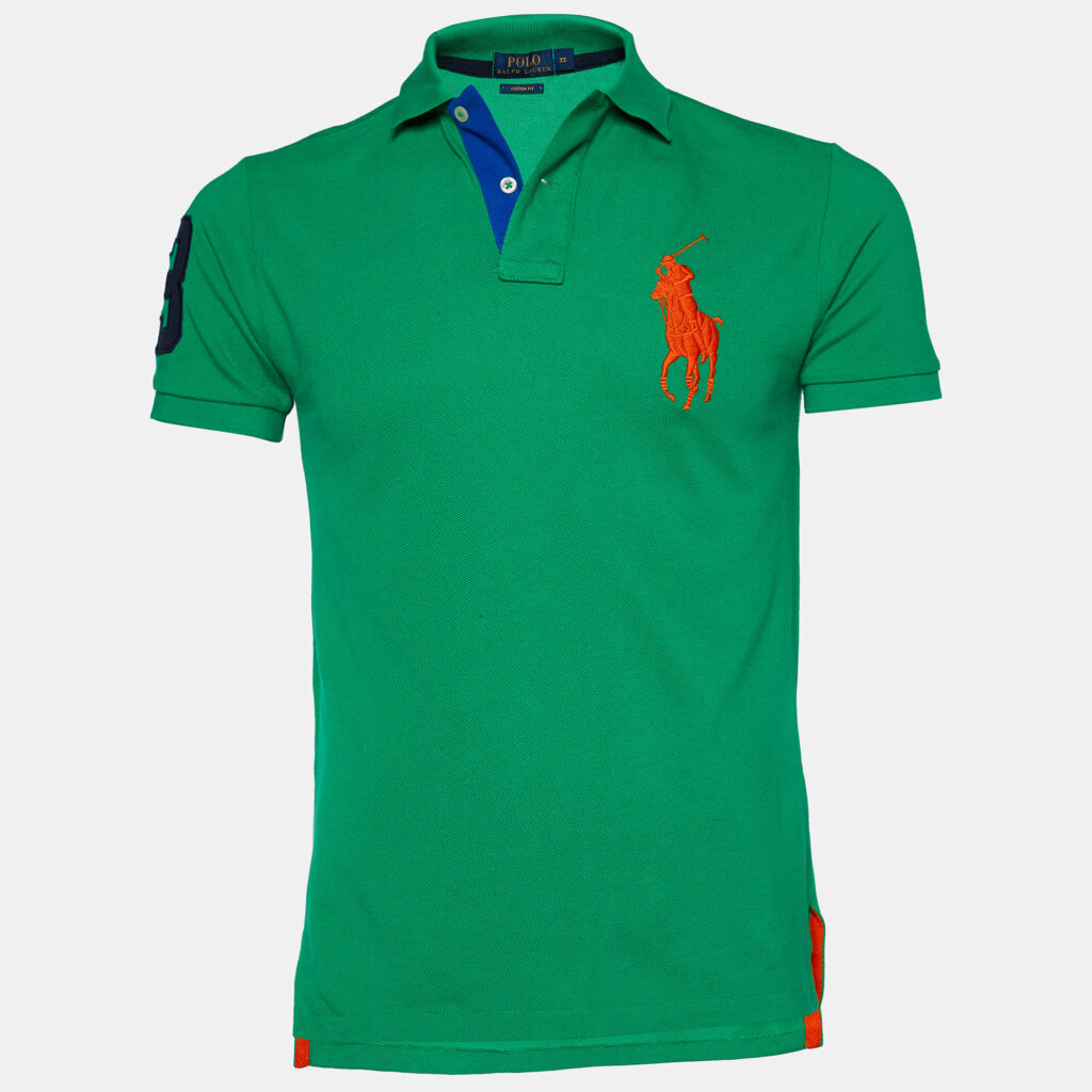 luxury-men-polo-ralph-lauren-used-clothes-p722142-001 Polo Ralph Lauren Green Cotton Pique Polo T-Shirt XS