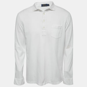 Polo Ralph Lauren White Cotton Knit Full Sleeve T-Shirt L