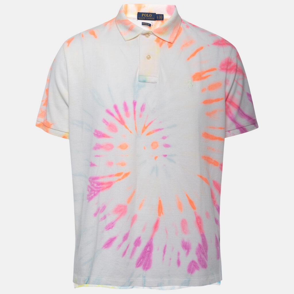 luxury-men-polo-ralph-lauren-used-clothes-p847331-005 Polo Ralph Lauren Multicolor Tie-Dyed Cotton Pique Polo T-Shirt L