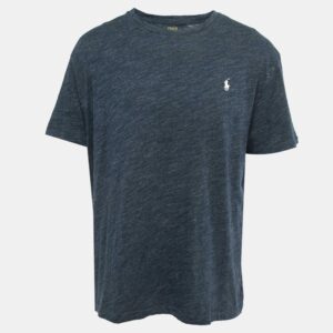 Polo Ralph Lauren Navy Blue Logo Embroidered Cotton Crew Neck T-Shirt XL