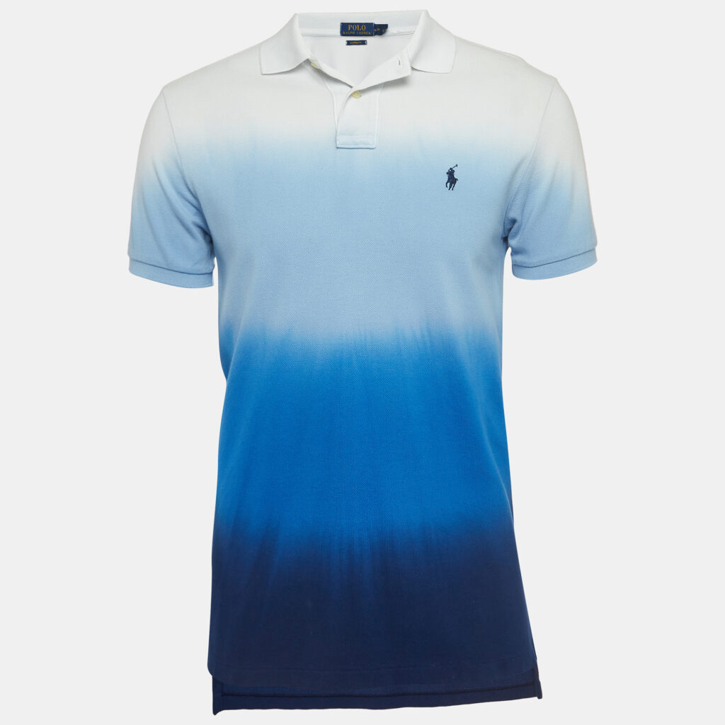luxury-men-polo-ralph-lauren-used-clothes-p939359-002 Polo Ralph Lauren Blue Cotton Knit Polo T-Shirt M