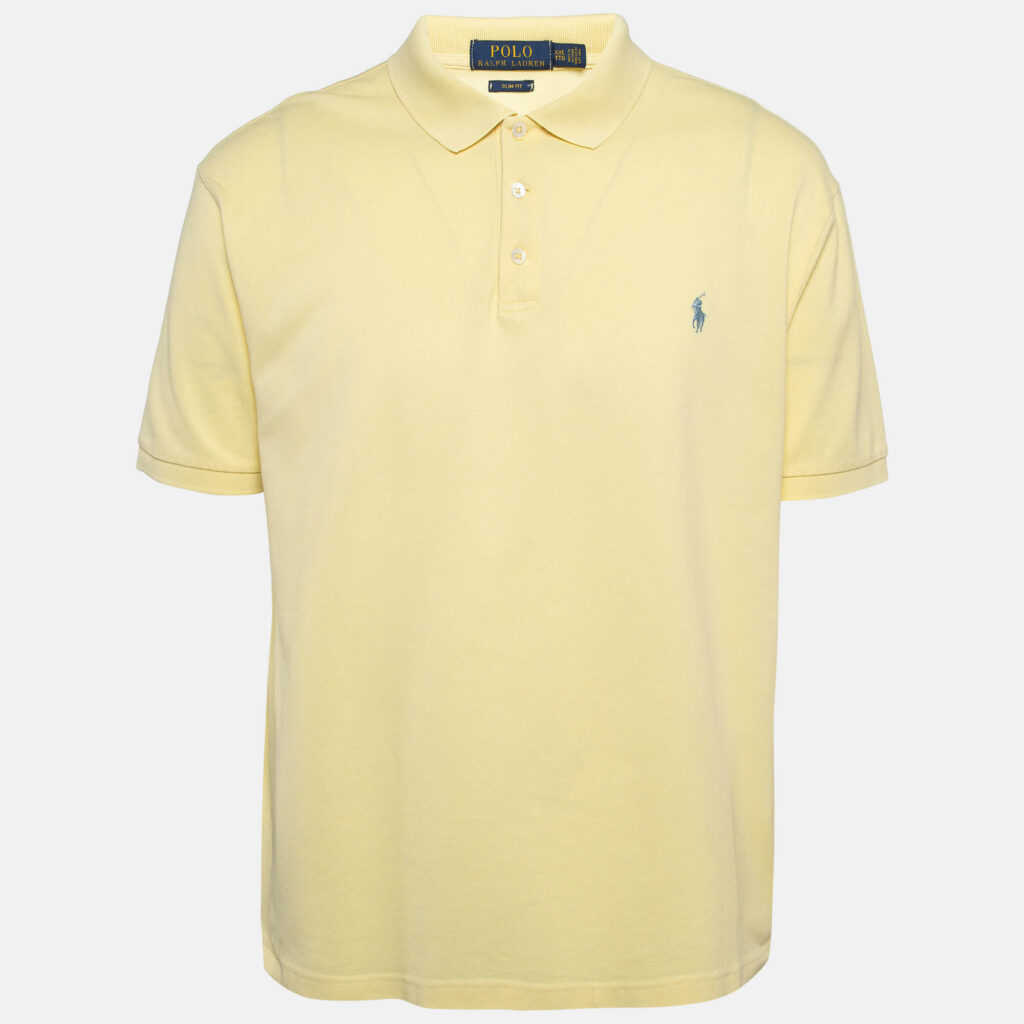 Polo Ralph Lauren Yellow Pique Knit Polo T-Shirt XXL