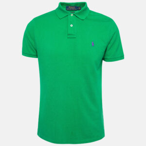 Polo Ralph Lauren Green Cotton Pique Slim Fit Polo T-Shirt L