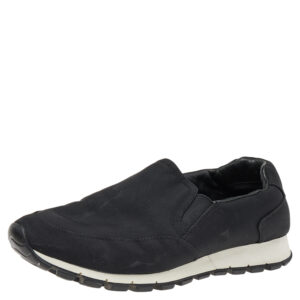Prada Sport Black Nylon Slip on Sneakers Size 40.5