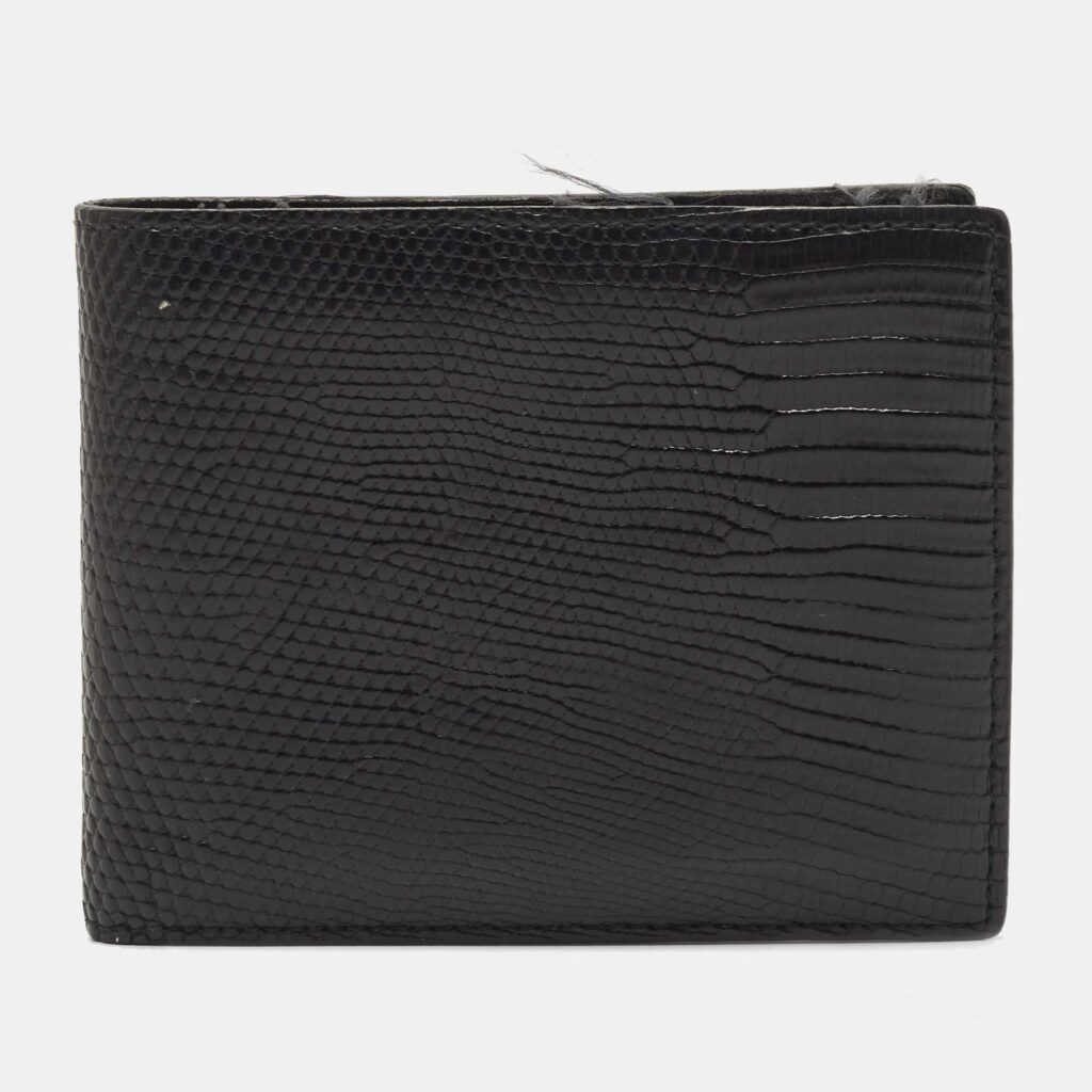 luxury-men-prada-used-bags-p857331-006 Prada Black Lizard Bifold Wallet