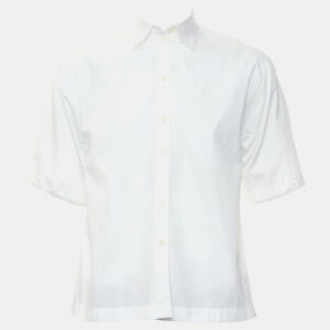 Prada White Cotton Button-Up Shirt EU 38