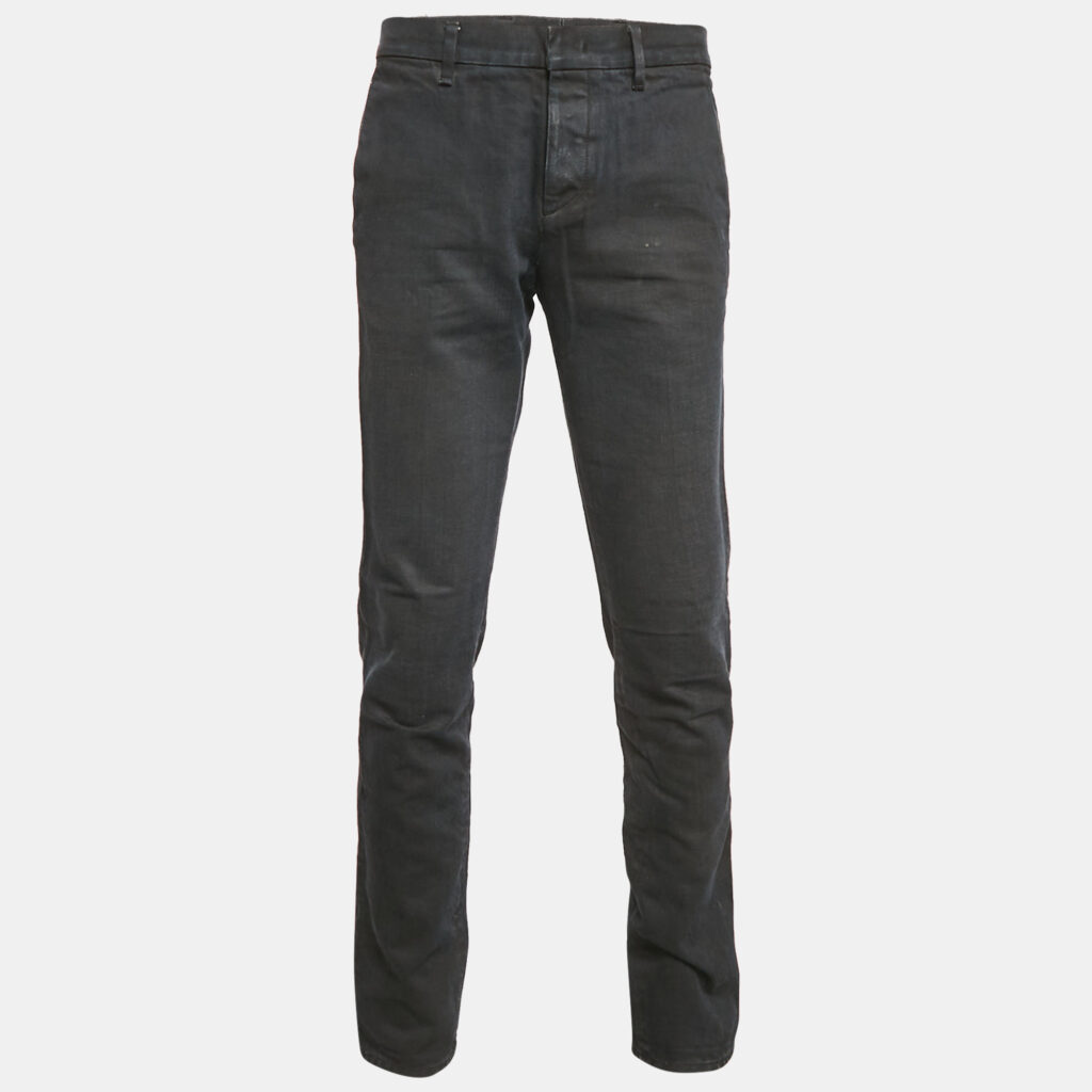 luxury-men-prada-used-clothes-p1148501-006 Prada Black Washed Denim Jeans M Waist 33"