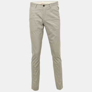 Prada Grey Cotton Regular Fit Trousers M