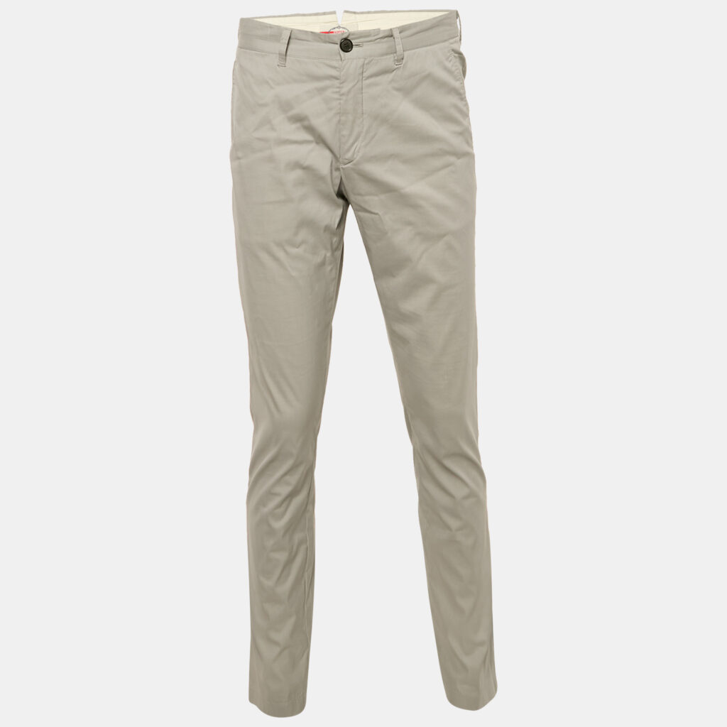 luxury-men-prada-used-clothes-p1149272-004 Prada Grey Cotton Regular Fit Trousers M