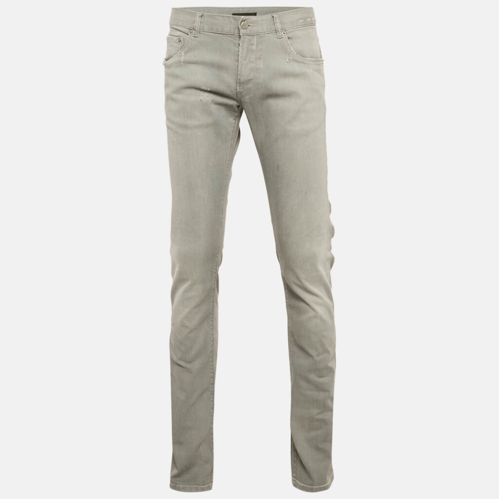 luxury-men-prada-used-clothes-p1151898-001 Prada Grey Denim Regular Fit Jeans L Waist 33"