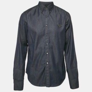 Prada Blue Denim Button Front Shirt XL