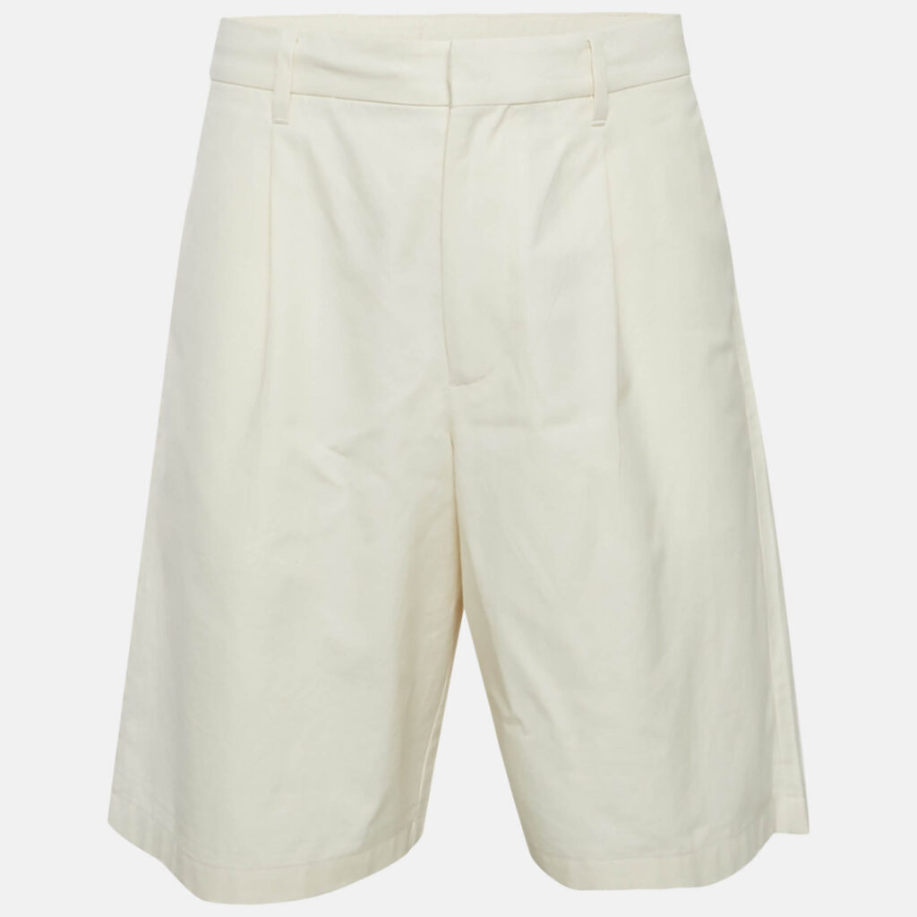 luxury-men-prada-used-clothes-p1169437-001.jpg Prada Cream Cotton Bermuda Shorts L