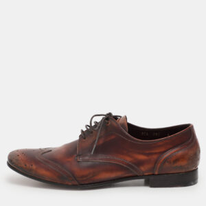 Prada Brown Leather Oxfords Size 40