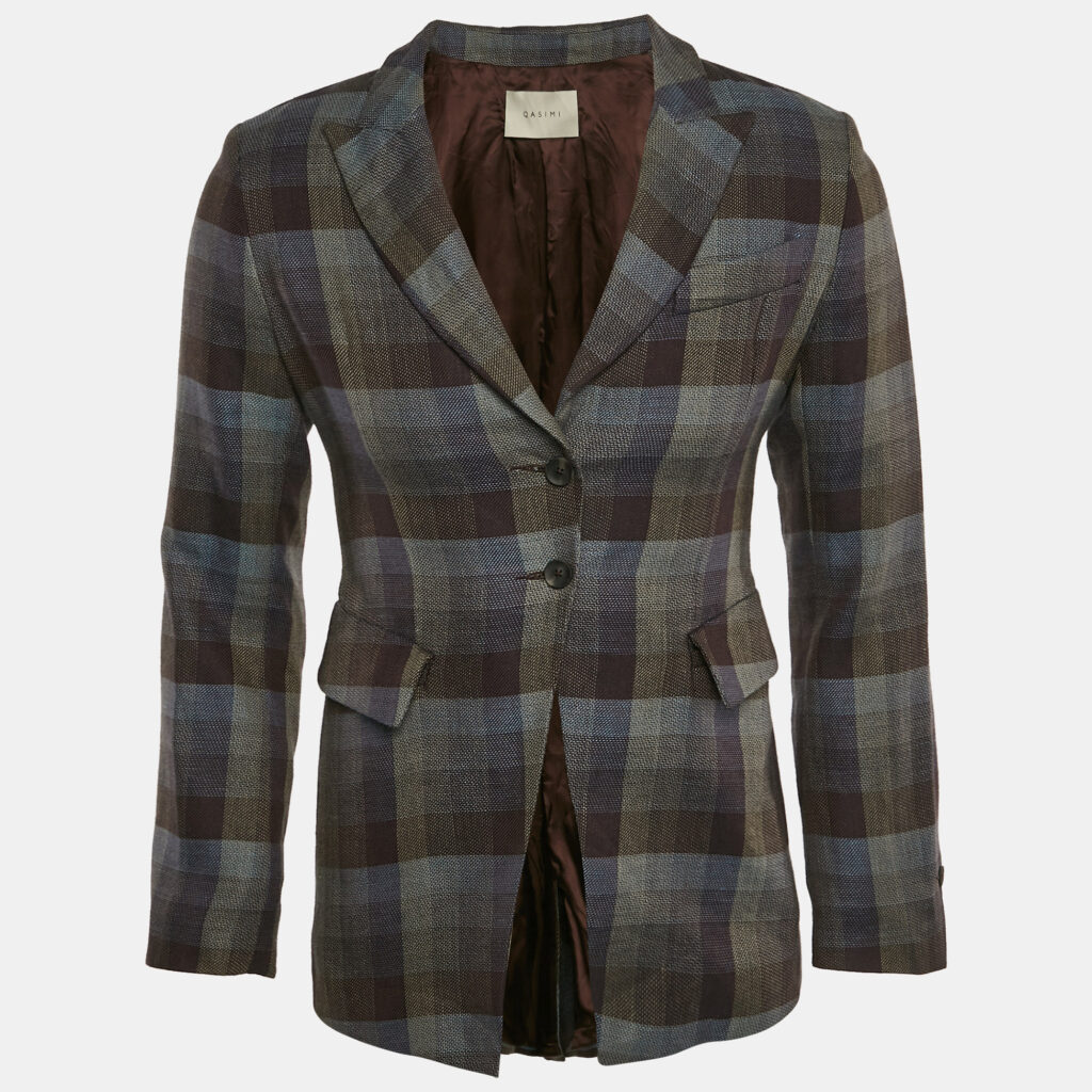 luxury-men-quan-le-new-clothes-p1134903-005 Qasimi Multicolor Plaid Wool Blend Single Breasted Blazer L