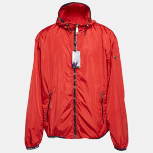 Ralph Lauren Purple Label Red Synthetic Windbreaker Zip-Up Hoodie XL
