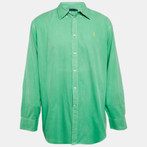 Ralph Lauren Green Cotton Button Front Full Sleeve Shirt XL