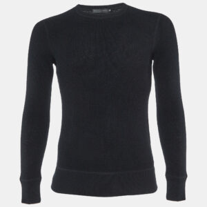Ralph Lauren Black Cashmere Rib Knit Full Sleeve Jumper S