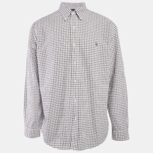 ralph lauren white/blue checks cotton custom fit shirt xl