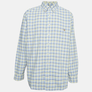 Ralph Lauren Yellow/Blue Checks Cotton Long Sleeve Shirt XXL