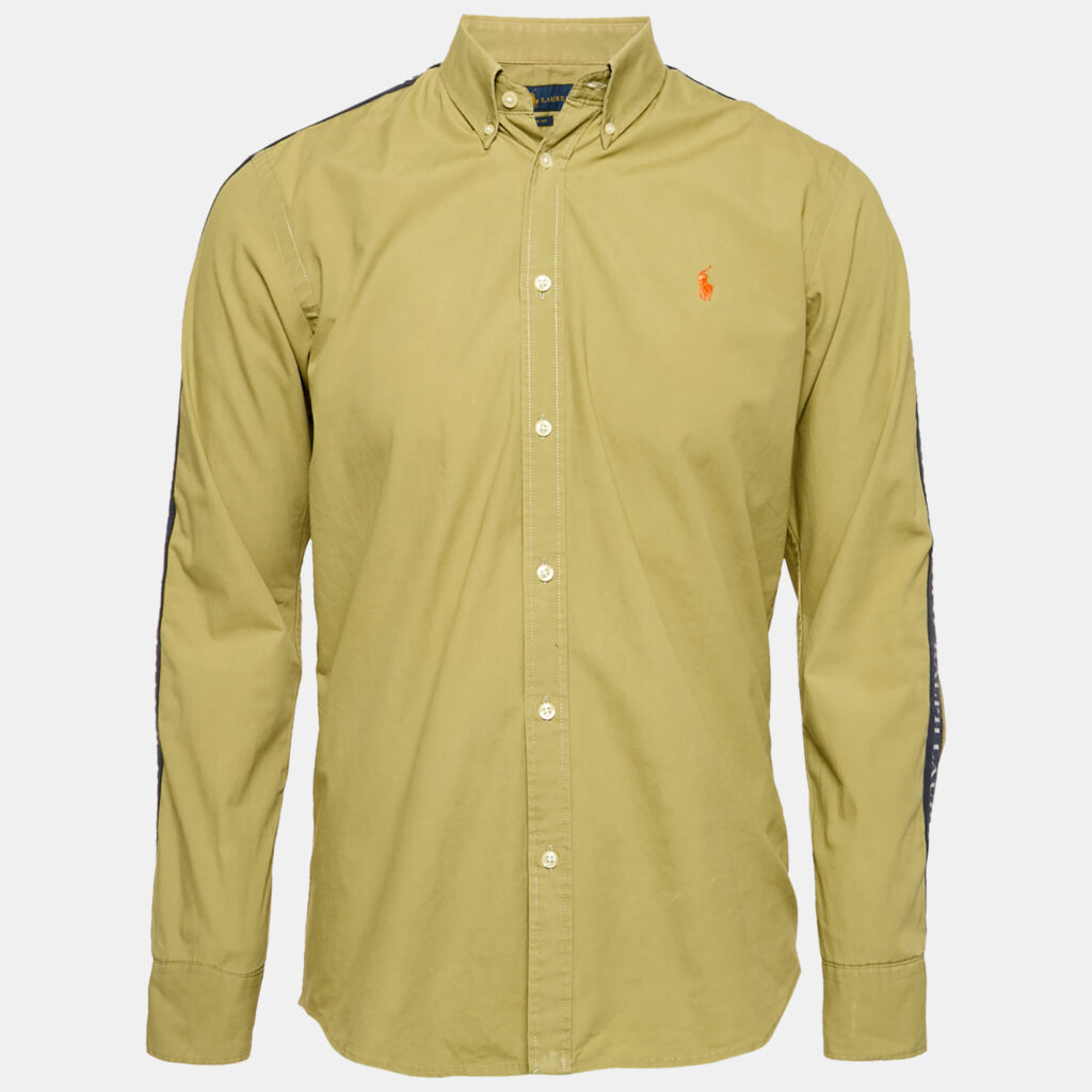 luxury-men-ralph-lauren-used-clothes-p1155289-008 Ralph Lauren Green Cotton Classic Fit Shirt M