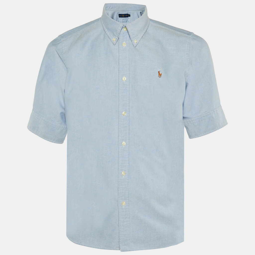 Ralph Lauren Light Blue Denim Button Front Shirt XL