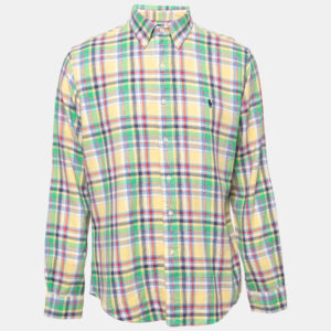 Ralph Lauren Multicolor Checkered Cotton Button Front Shirt L