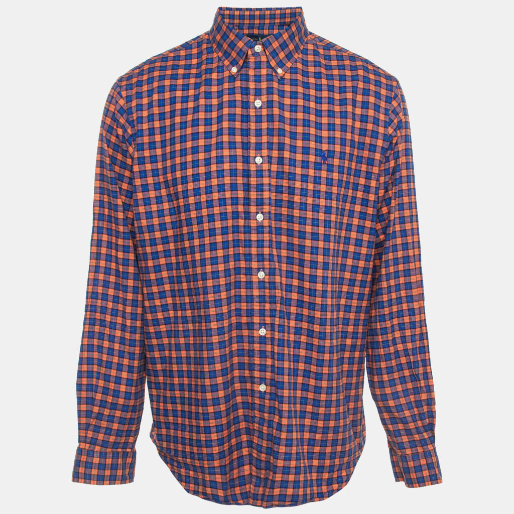 luxury-men-ralph-lauren-used-clothes-p919919-001 Ralph Lauren Multicolor Cotton Tartan Shirt XL