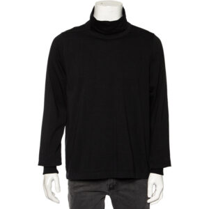 Rick Owens Black Knit Funnel Neck Detailed Oversized Jumper S