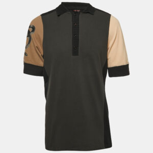 Roberto Cavalli Multicolor Patterned Cotton Polo T-Shirt 4XL