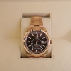 Rolex BrownSky-Dweller Oyster Everose Gold Chocolate Automatic Men's Watch 42 mm