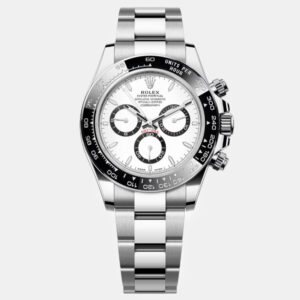 Rolex White Stainless Steel Daytona Automatic Men's Wristwatch 40 mm