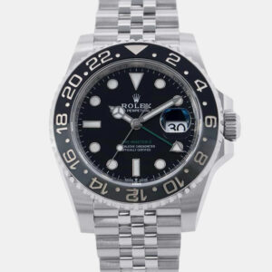 Rolex Black Stainless Steel GMT-Master II Automatic Men's Wristwatch 40 mm
