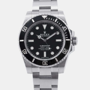 Rolex Black Stainless Steel Submariner Automatic Men's Wristwatch 40 mm