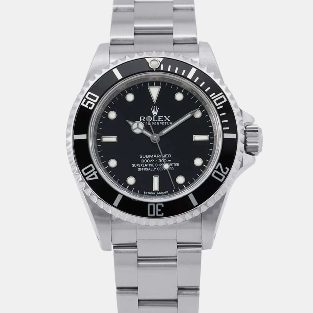 luxury-men-rolex-used-watches-p1111114-018 Rolex Black Stainless Steel Submariner 114060 Automatic Men's Wristwatch 40 mm