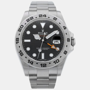 Rolex Black Stainless Steel Explorer II 216570 Men's Wristwatch 40 mm
