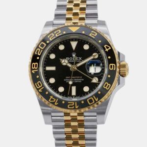 Rolex Black 18k Yellow Gold Stainless Steel GMT-Master II 126713GRNR Automatic Men's Wristwatch 40 mm