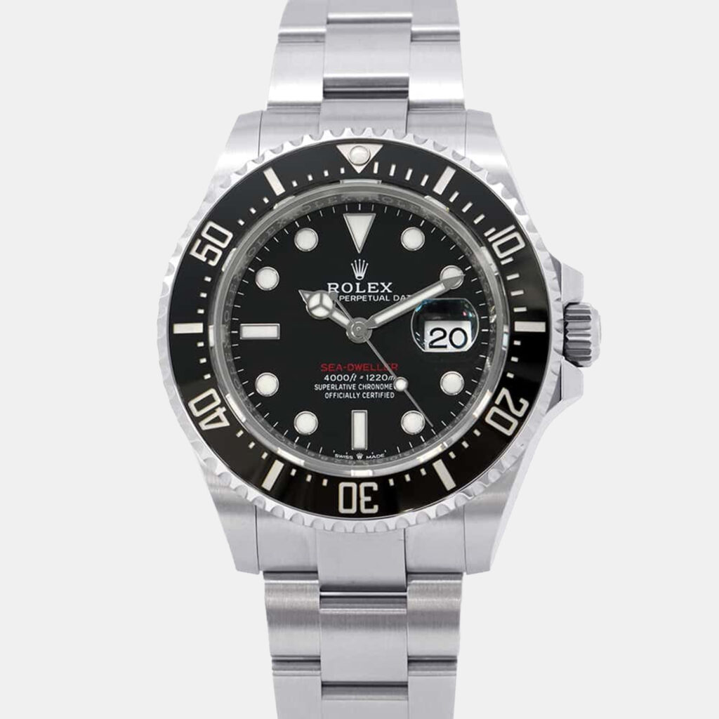 luxury-men-rolex-used-watches-p1134491-010 Rolex Black Stainless Steel Sea-Dweller 126600 Automatic Men's Wristwatch 43 mm