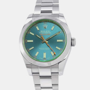Rolex Blue Stainless Steel Milgauss 116400GV Automatic Men's Wristwatch 40 mm