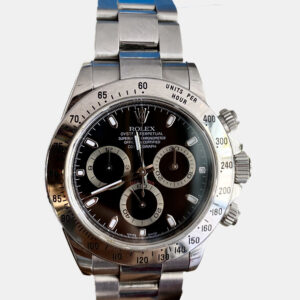 Rolex Black Stainless Steel Cosmograph Daytona 116520 Automatic Men's Wristwatch 40 mm