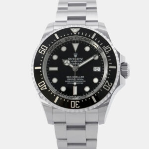 Rolex Black Stainless Steel Sea-Dweller Deepsea 136660 Automatic Men's Wristwatch 44 mm