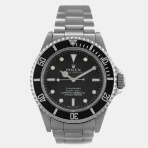 Rolex Black Stainless Steel Submariner 14060M Automatic Men's Wristwatch 40mm