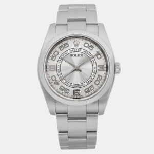 Rolex Silver Stainless Steel Oyster Perpetual 116000 Automatic Men's Wristwatch 36 mm