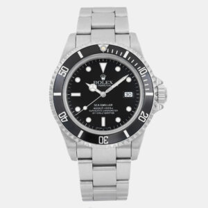 Rolex Black Stainless Steel Sea-Dweller 16600 Automatic Men's Wristwatch 40 mm
