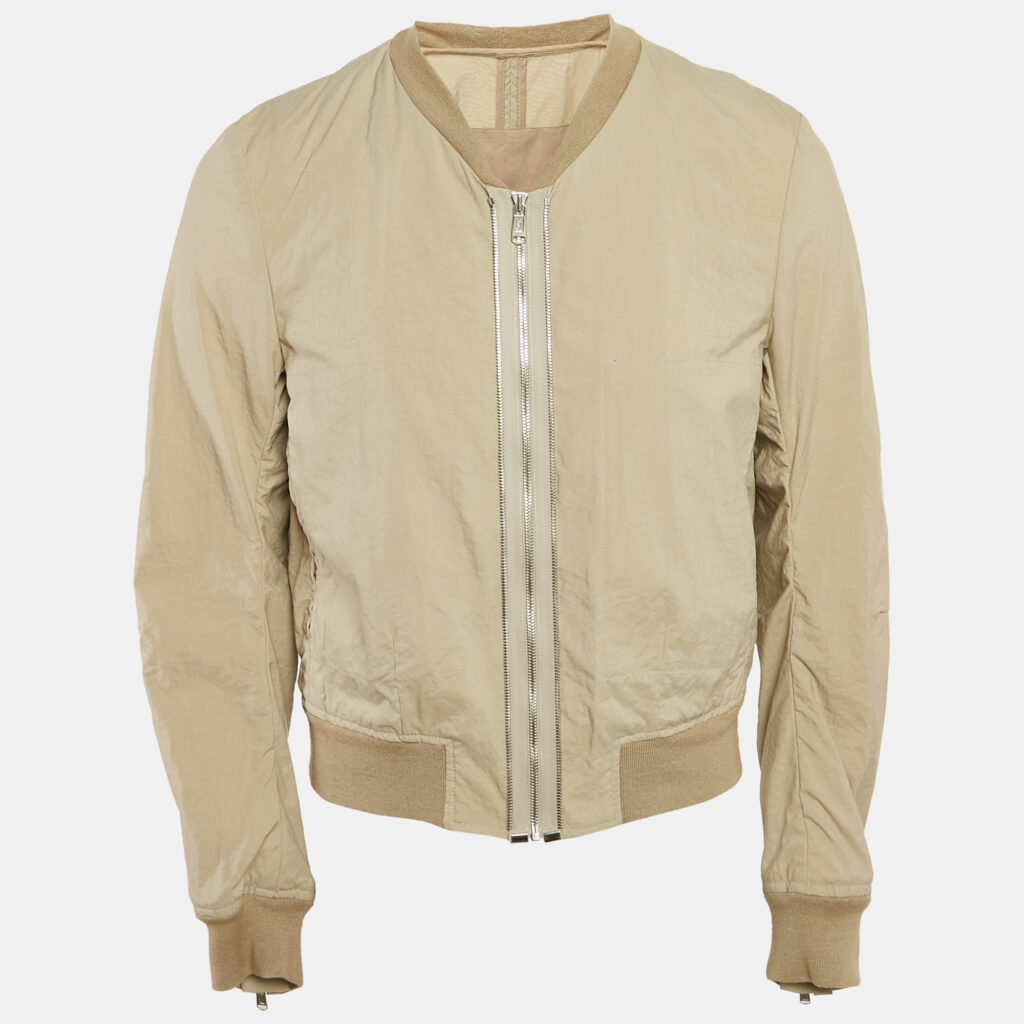 luxury-men-saint-laurent-paris-used-clothes-p1120810-005 Yves Saint Laurent Sage Green Nylon Bomber Jacket M