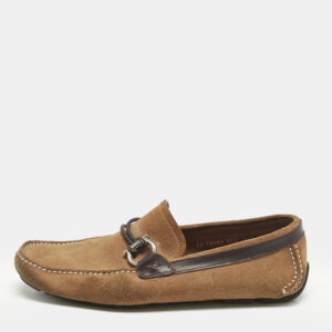 Salvatore Ferragamo Brown Suede Parigi Loafers Size 42.5