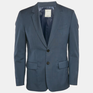 Sandro Blue Wool Single Breasted Blazer M